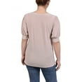 thumbnail image 3 of NY Collection Women's Short Sleeve Balloon Sleeve Top with Hardware, 3 of 4