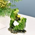 thumbnail image 4 of Dujiujun Couple Frog Figurine Resin Baseball Tennis Frog Figure Toy Model Statue Sculpture Desktop Decoration Ornament Festival Gift, 4 of 7