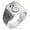 Silver, variant on Stainless Steel Serpentine Dragon Needle Stripe Pattern Biker Style Polished Ring