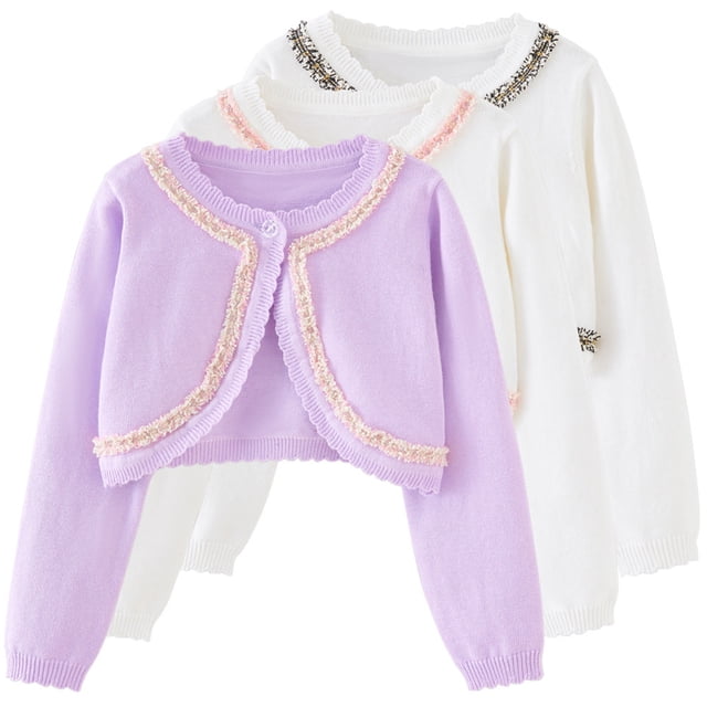 Économies d'Automne et d'Hiver! SYVGVA Cardigan Coloré à Manches Longues pour Filles, Rose, 2 Ans