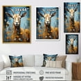 thumbnail image 4 of Designart "Wondering Portrait of Goat in Yellow and Blue Meadow I" Animals Framed Wall Art - Traditional Yellow Goat Entryway Framed Wall Art, 4 of 6