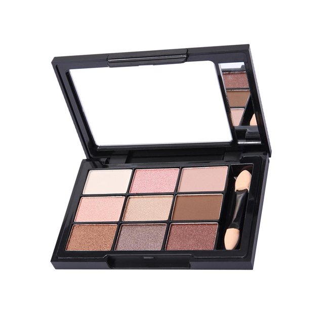 de s de ojos con brillo colores cálidos, de maquillaje cosmético, de ojos con un cepillo de doble Colco Paleta de maquillaje cosmético