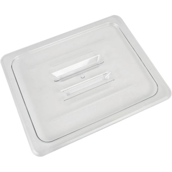 TrueCraftware- Half Size Solid Polycarbonate Handled Food Pan Lid Clear Color-Food Storage Container Cover Restaurant Commercial Hotel Pans Cover for Food Prep Fruits Vegetables Beans Corns