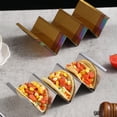 thumbnail image 4 of ReaNea Taco Holders 4 Packs Stainless Steel Taco Stand Rack With Handles, 4 of 9