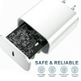 thumbnail image 4 of For iphone 14 charger fast charging,[MFI Certified]20W USB C Wall Charger with Lightning 6ft Fast Charging Cable Compatible with iPhone14/14 Pro/14 Pro Max/14 Plus/13/12/11/8/7/6/Pro/Pro Max/Mini/Xs, 4 of 6