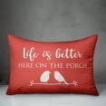 thumbnail image 2 of Creative Products Life is Better Here on the Porch Coral 14x20 Indoor / Outdoor Pillow, 2 of 2