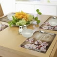 thumbnail image 4 of Ambesonne Floral Place Mats Set of 4, Spring Blossom Orchard, Standard Size, Sand Brown Pale Pink, 4 of 6