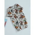 thumbnail image 2 of Country Baby Outfit Boy Girl Western Cow Print Cowboy Romper Bodysuit Short Sleeve One Piece Jumpsuit Summer Clothes, 2 of 7