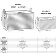 thumbnail image 6 of Hinwo 8.3 Gal./33.2 Qt./31.5 L Canvas Storage Bins, Rectangle Storage Baskets, Storage Cubes with Totes, Drawstring Closure, 16.5 x 11.8 x 9.8 Inches, 2-Pack, Grey Stripe, 6 of 6
