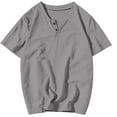 thumbnail image 2 of pstuiky camisetas para hombre, Camisa de manga corta con cuello para hombre, estilo casual, con cuello y media cremallera, con sensación de hielo y perla ropa de hombre m, 2 of 8