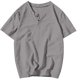 thumbnail image 2 of pstuiky Camisas casuales de manga corta para hombre, Camisa de manga corta con cuello para hombre, estilo casual, con cuello y media cremallera, con sensación de hielo y perla l, 2 of 8