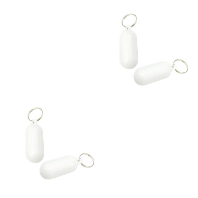 sweethay Llavero flotante Anti-perdida Figuración secundaria Sólido Ligero Llavero de color brillante para canotaje Surf Deportes al aire libre Blanco2pcs 2piezas sweethay CBP270570