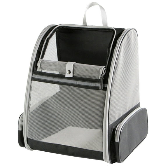 Bubble Backpack Pet Carrier for Cats and Dogs - Large Ventilated Travel Backpack for Small Medium Pets up to 15lbs, Ideal for Hiking, Outdoor Adventures & Vet Visits (Black)