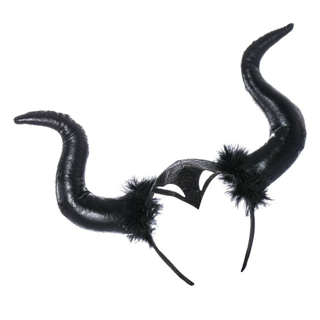 Bandeau de Cheveux Halloween Costume de Jeu de Rôle Amusant pour Femmes Bandeau Devil Noir