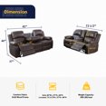 thumbnail image 2 of Ainehome 2 Pieces Faux Leather Reclining Configurable Living Room Set, 2 of 5
