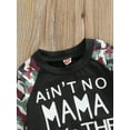 thumbnail image 6 of Genuiskids Toddler Baby Boy's 2Pcs Fall Outfits Round Neck Long Sleeve Letter Printed Camouflage Pullover Tops Elastic Ripped Jeans, 6 of 9