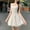 c01White, variant on LNWUY Women's Ruched Corset Dress Spaghetti Strap Temperament Waist Halter Dress Flare Flowy Skater Mini Cami Dress White M