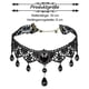 thumbnail image 3 of Conjunto de collar gótico de 4 piezas, gargantilla de encaje negro, bisutería victoriana retro para Halloween, carnaval, disfraz de cosplay, mascarada, decoración de Pentecostés, 3 of 7