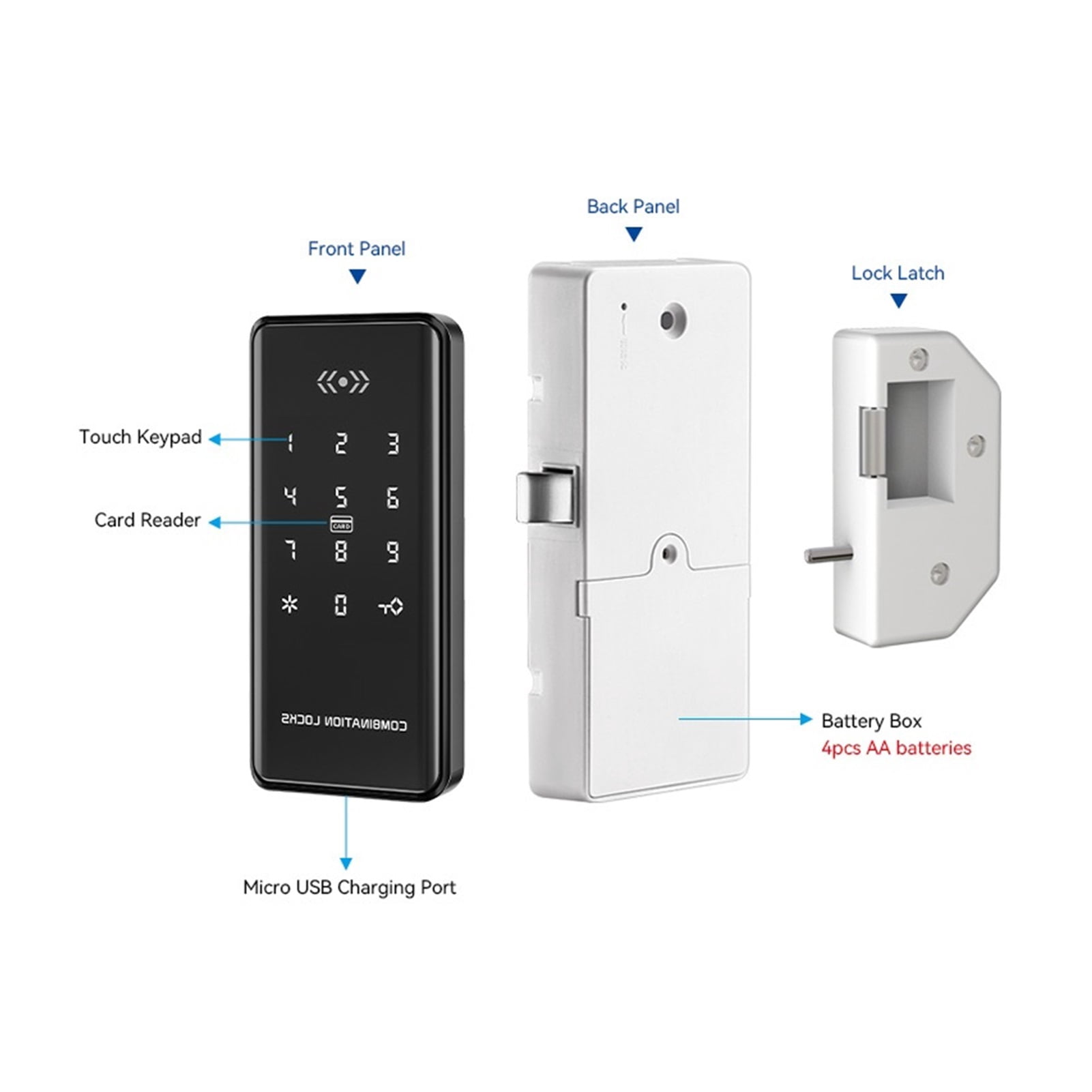 App Remote Control Electronic Smart Magnetic Sensor Rfid Keypad Cabinet Drawer Lock ,Easy to Installation and Use
