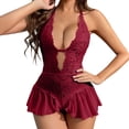 thumbnail image 2 of YUNAFFT Sheer Lace Open Crotch Bodysuit for Women with Alluring Design and Sensual Fit, 2 of 3