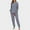 Blue, variant on Pajamas for Women Set Fashion Striped Print Breathable Sleepwear with Pants Casual Crew Neck Long Sleeve Pajamas Summer Pjs for Women
