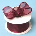thumbnail image 1 of Vickerman Q170118 4 in. x 10 Yard Burgundy Shiny Wired Edge Ribbon, 1 of 2
