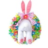 Super Store Online Easter Bunny Wreath Kids Cute DIY Toy Holiday Garland Door Wall Decor (A)
