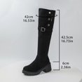 thumbnail image 6 of Heel Western Knee High Boots Tall Riding Footwear for Ladies With On Design And Solid Pattern, 6 of 9