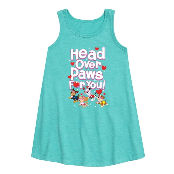 Paw Patrol - Head Over Paws For You - Toddler and Youth Girls A-line Dress