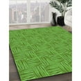 thumbnail image 3 of Ahgly Company Machine Washable Indoor Round Transitional Green Area Rugs, 7' Round, 3 of 7