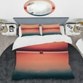 thumbnail image 2 of Designart "Minimalistic Sunset under the Full Moon IV" Coastal Boat Bedding Covert Set - Traditional Pink Coastal Bed Set With 2 Shams, 2 of 6