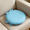 thumbnail image 5 of 12 Inch Round Outdoor Cushions for Patio Furniture - Thick Waterproof & Fade-Resistant Chair Cushion with Ties, Non-Slip Circle Seat Pads for Kitchen Dining Chairs, Light Blue, 5 of 5