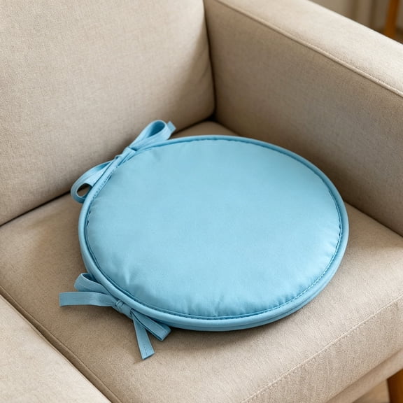 Indoor and Outdoor Chair Pads with Ties, 12 Inch Round Seat Cushions Garden Patio Home Cushions, Non-Slip Stool Seat Pad