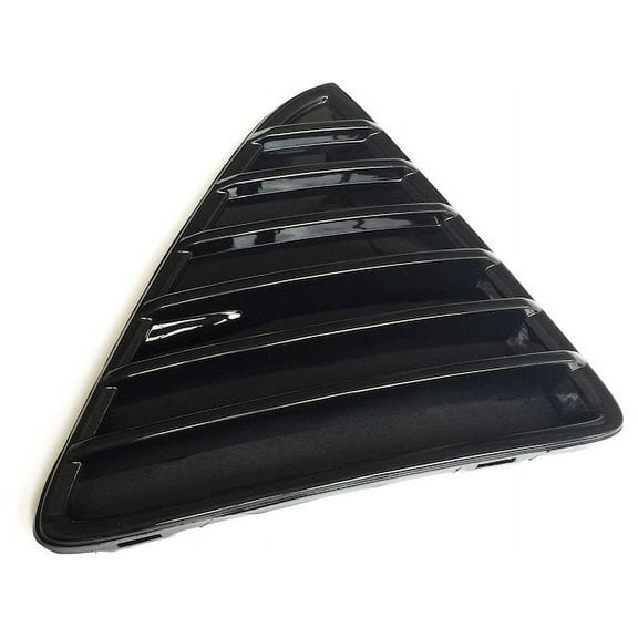 Outer Right Passenger Side Glossy Black Bumper Grille - Compatible with 2012 - 2014 Ford Focus 2013