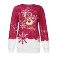 thumbnail image 4 of Pntutb Mujeres Moda O-cuello Navidad Mangas largas tops Blusa Pullover Sudadera PNTUTB Pntutb-5849, 4 of 5