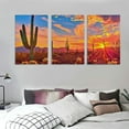 thumbnail image 3 of Ullo0ord Hello Saguaros in Sonoran Desert Over Sunset The Picture North American Nature Print On Canvas For Living Room Decor, 3 of 4