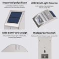 thumbnail image 3 of Juego de 2 lámparas detectoras de movimiento solares para exterior Impermeable-Acero inoxidable-Apliques de pared para uso exterior-Con para jardín, terraza, camino, etc. brillar Electrónica, 3 of 5
