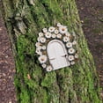 thumbnail image 7 of Wooden Fairy Garden Door, Handcrafted Miniature Outdoor Decor for Patio Yard Landscape, Durable Weatherproof Polyresin Fairy Door Accessory, Resin Garden Miniature Floral Decor, 7 of 7