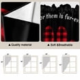 thumbnail image 5 of Buffalo Plaid Paw Swag Curtains for Kitchen/Bedroom/Living Room, Cute Cats Pets Pawprints Black Scalloped Curtains 63 Inch Long, Rod Pocket Window Swag Topper Curtains Valances 2 Panels Set 36"x63", 5 of 8