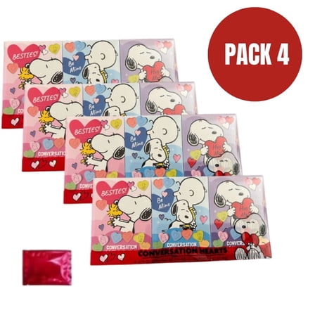 Conversation Hearts Candies, 3-ct, Pack of 4 (12 Total Boxes), Valentine’s Candy Treats for Gifting & Sharing   BONUS LaPrima Morceau Bonbon
