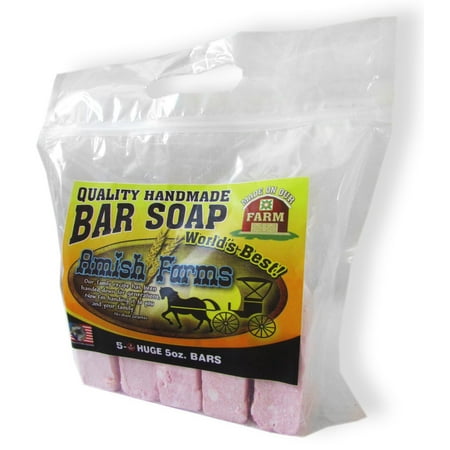 Amish Bar - Amish Farms Quality Handmade Natural Bar Soap Pack of 6 Bags (30 Bars) 6 Pack