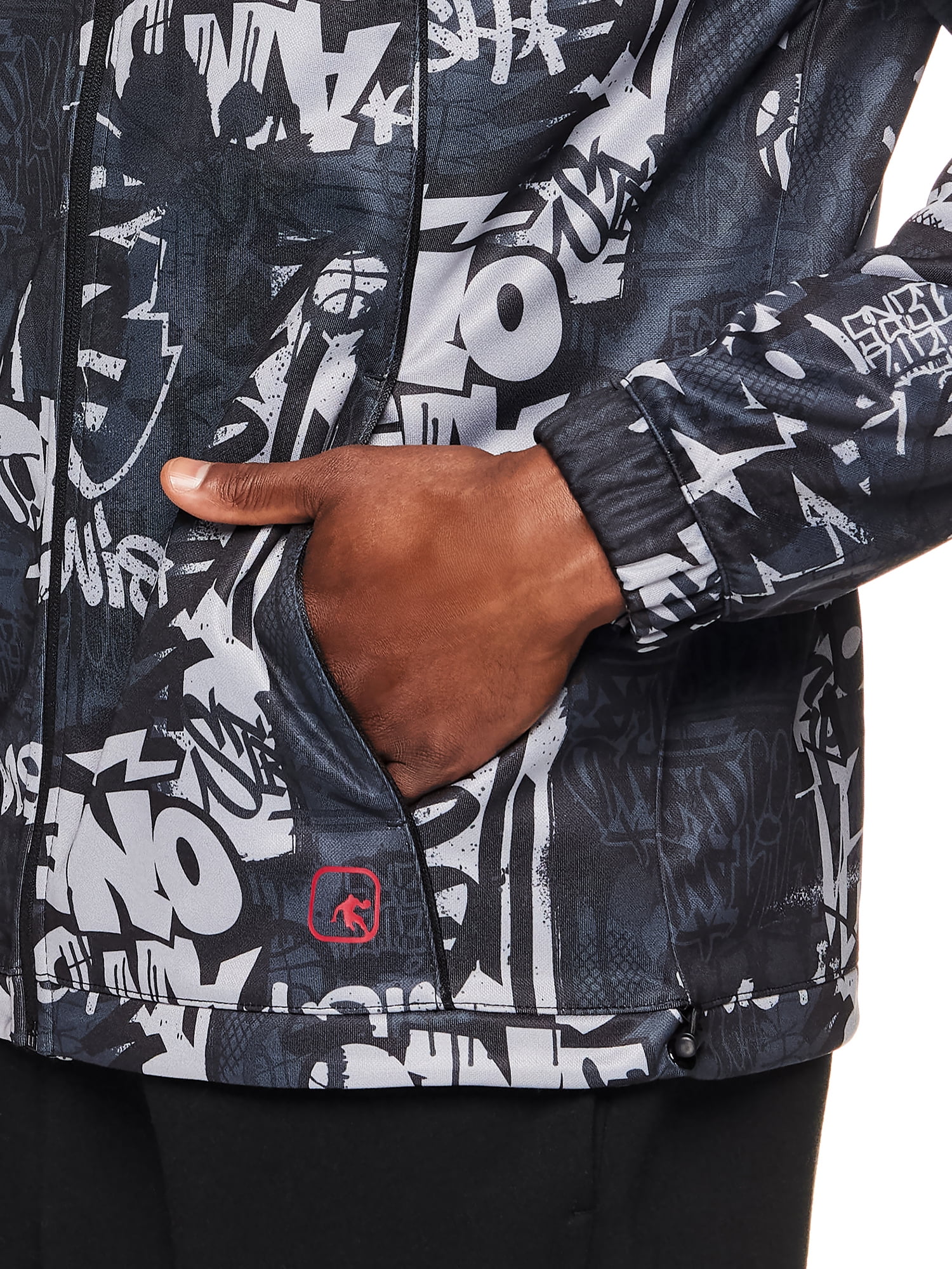 And1 Men's and Big Men's Jumpshot Graffiti Jacket, Sizes S