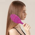thumbnail image 3 of Fantasy Floral Hair Brush - Anti-Frizz Detangler with Round-Tip Bristles, Lightweight & Durable, Vibrant Geometric Pattern for Daily Styling, 3 of 6