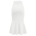 thumbnail image 4 of Women's Elegant Midi Fishtail Skirt Business Formal Skirts Ruffle Hem Fishtail Skirt, 4 of 4