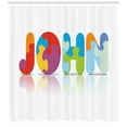 thumbnail image 3 of John Shower Curtain, Ancestral Children Name with Medieval Origins Nursery Themed Puzzle Preschool Design, Fabric Bathroom Set with Hooks, 69W X 70L Inches, Multicolor, by Ambesonne, 3 of 3