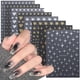 thumbnail image 1 of 8 Sheets Metallic Nail Art Stickers Heart Nail Decals 3D Self-Adhesive Nail Art Supplies Luxury Heart Stars Gold Silver Nail Designs Stickers, 1 of 4
