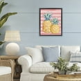 thumbnail image 2 of Stupell Industries Tropical Brushed Pineapple Black Framed Floater Canvas Wall Art design by Paul Brent, 21 x 17, 2 of 9