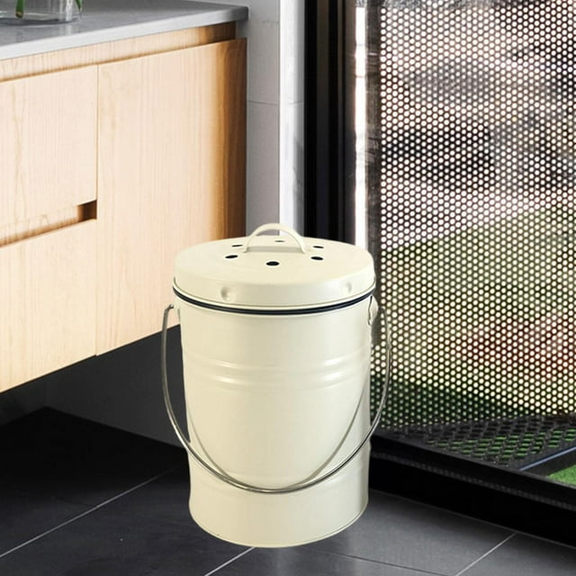 Colaxi Bac à Compost 3 L avec Poignée de Transport Bac de Recyclage des Déchets Alimentaires pour Jardin Cour