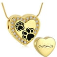 thumbnail image 2 of Personalized Pet Urn Necklace for Dog / Cat Ashes Cremation Jewelry Heart Memorial Ashes Pendant Keepsake Funeral Jewelry, 2 of 9