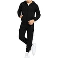 thumbnail image 4 of Piuwrlz Kids 2-Piece Hoodies Outfits Sets,Girls Zipper Cotton Sweatshirt Pants Fashion Set Black Size 5-6 Years, 4 of 6